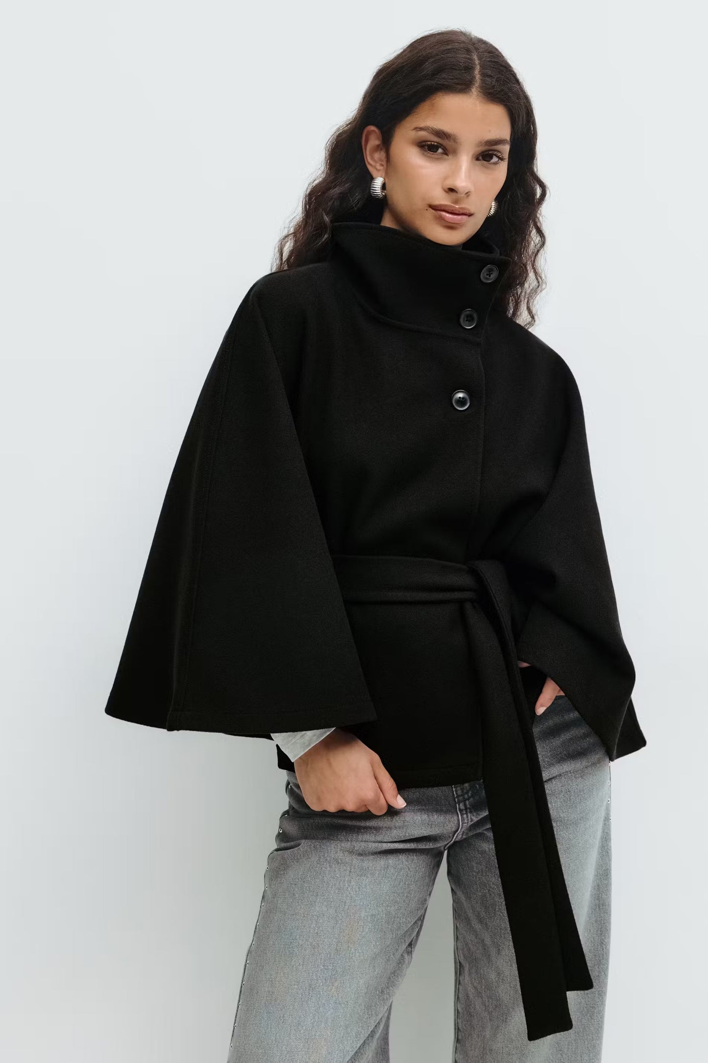 Gürtelcape Jacke